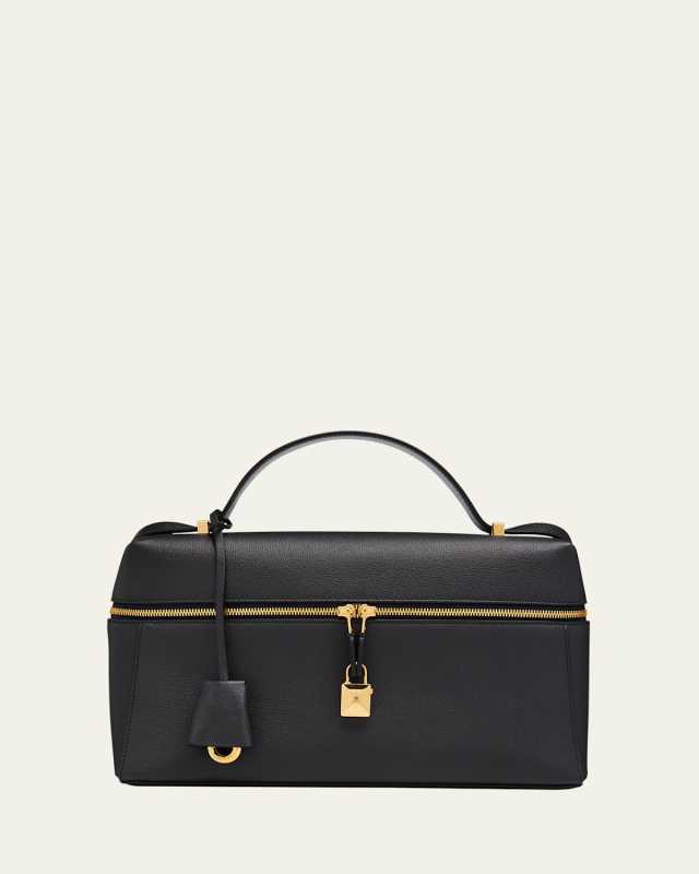 Extra Pocket Zip Leather Shoulder Bag